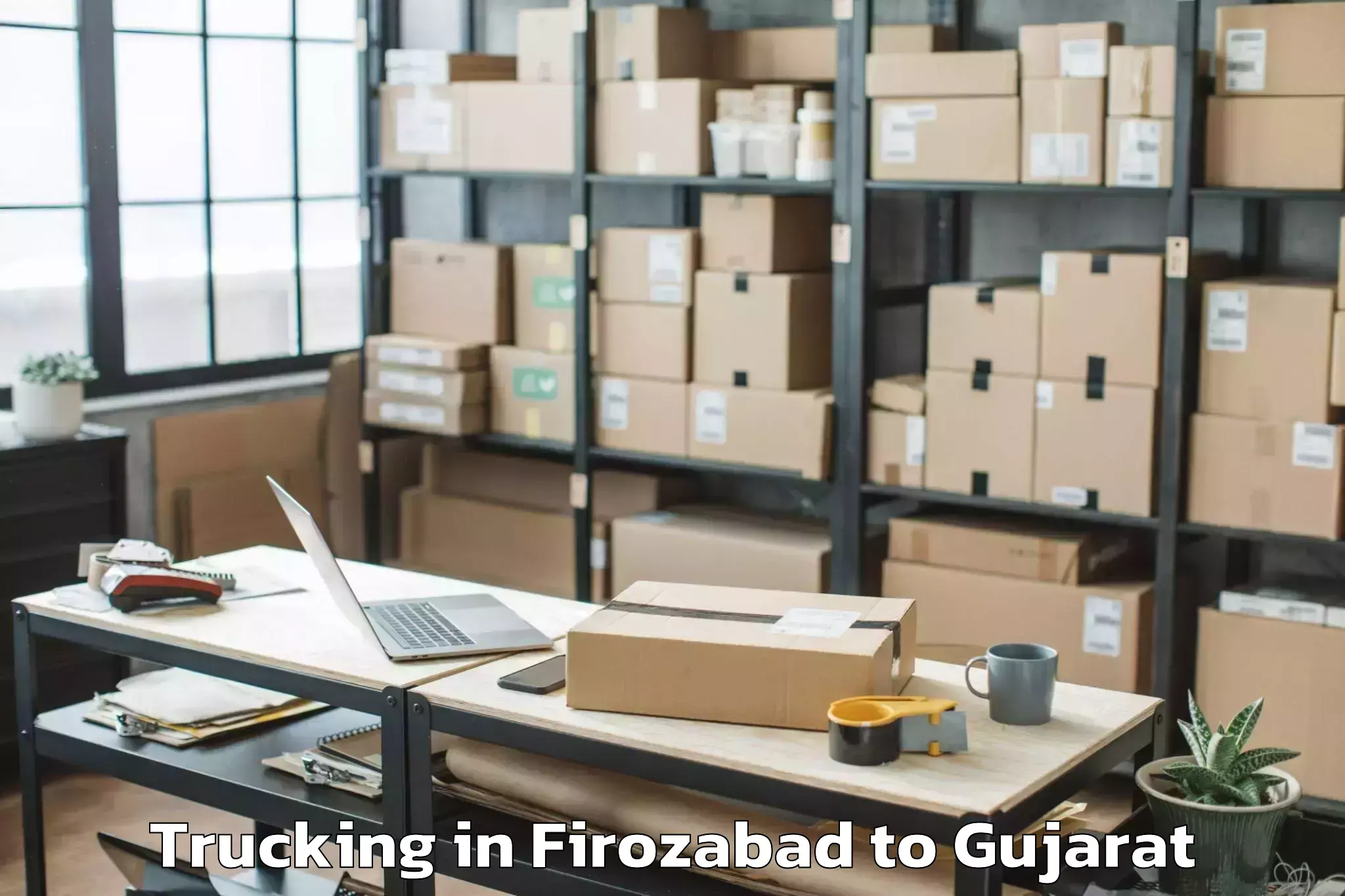 Reliable Firozabad to Lavad Trucking